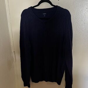 J. Crew Midnight Blue Sweater with button closure. Preppy, Classic, Collegiate